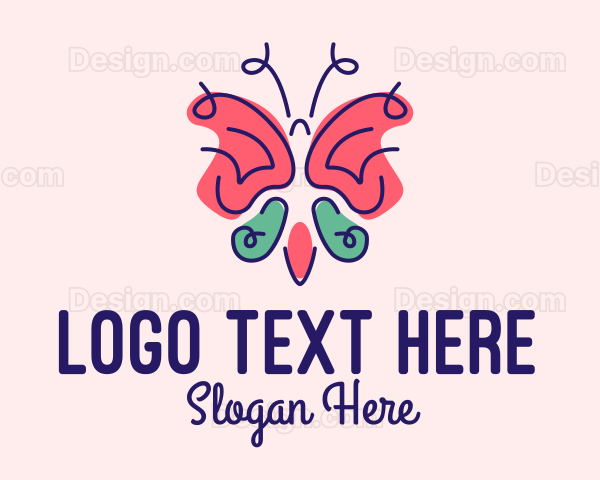 Cute Feminine Butterfly Logo