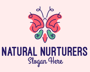 Cute Feminine Butterfly logo design