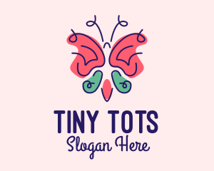 Cute Feminine Butterfly logo design