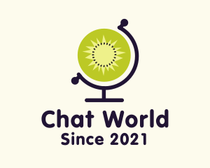 Kiwi Fruit Globe  logo design