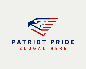 Patriotic American Eagle logo design