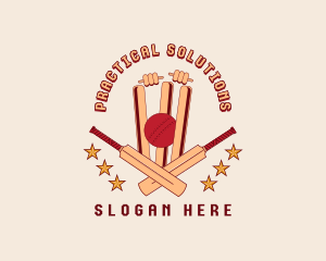 Sports Cricket Wicket logo design