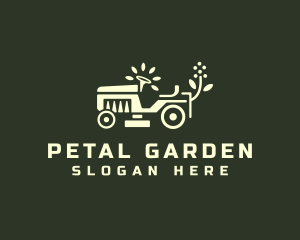 Lawn Mower Tractor Landscaping logo design