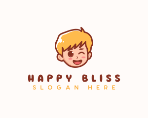 Happy Boy Head logo design