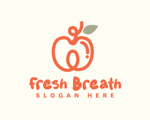 Apricot Doodle Fruit logo design