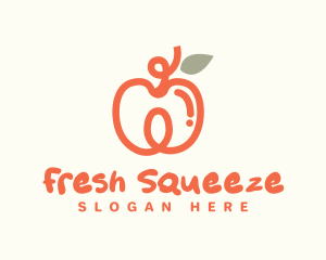 Apricot Doodle Fruit logo design