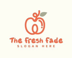 Apricot Doodle Fruit logo design