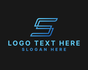 Futuristic Outline Company Letter S  Logo