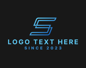 Futuristic Outline Company Letter S  logo
