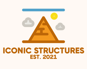 Egyptian Pyramid Structure  logo design