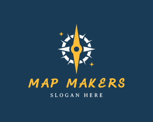 Star Compass Navigation logo design