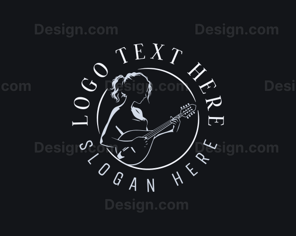 Banjo Musician Instrument Logo