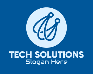 Blue Circuit Tech Company logo design