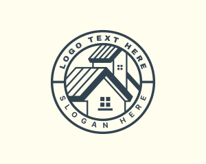 House Roofing Real Estate Logo