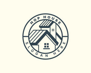 House Roofing Real Estate logo design