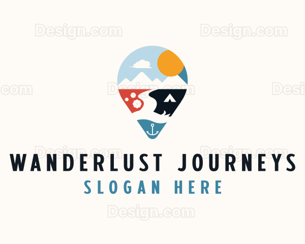 Adventure Travel Destination Logo