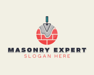 Masonry Trowel Handyman logo design