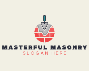 Masonry Trowel Handyman logo design