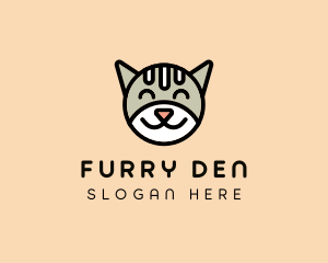 Happy Cat Face logo