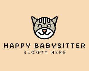 Happy Cat Face logo design