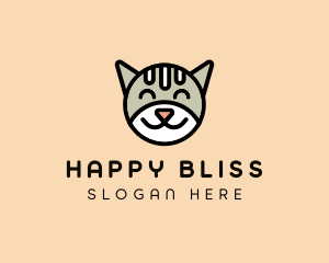 Happy Cat Face logo design