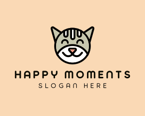 Happy Cat Face logo design