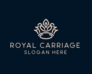 Beige Royal Crown logo design