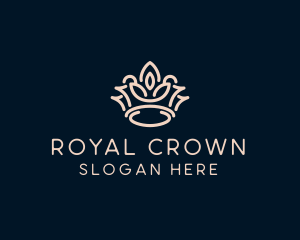 Beige Royal Crown logo design