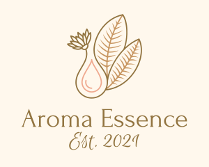 Leaf Flower Essence Oil logo design