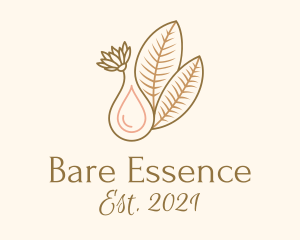 Leaf Flower Essence Oil logo design