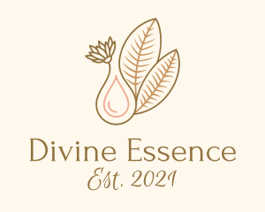 Leaf Flower Essence Oil logo design
