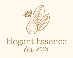 Leaf Flower Essence Oil logo design