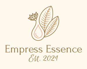 Leaf Flower Essence Oil logo design