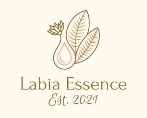 Leaf Flower Essence Oil logo design