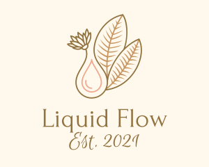 Leaf Flower Essence Oil logo design