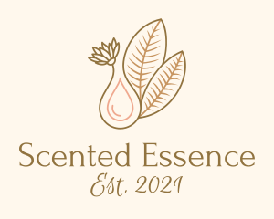 Leaf Flower Essence Oil logo design