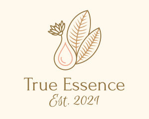 Leaf Flower Essence Oil logo design