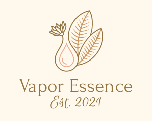 Leaf Flower Essence Oil logo design