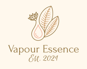 Leaf Flower Essence Oil logo design