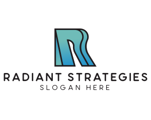 Company Wave Letter R logo