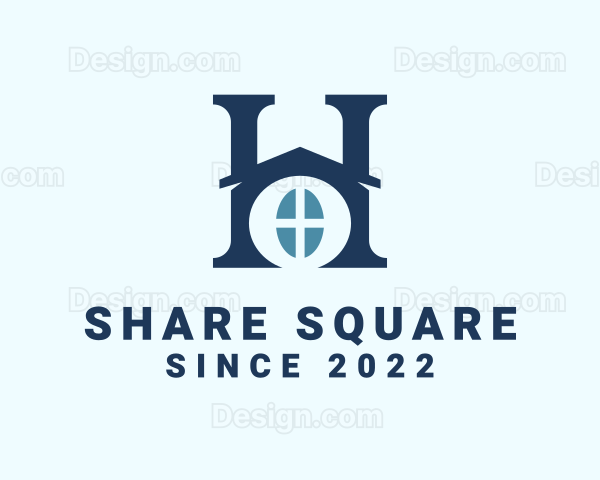 Blue Home Letter H Logo