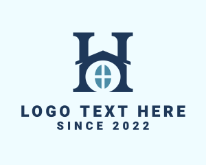 Blue Home Letter H logo