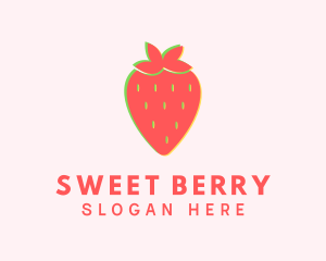 Red Strawberry Glitch logo