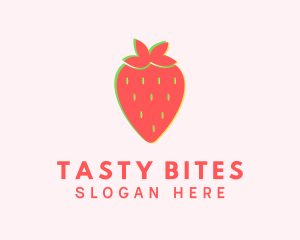 Red Strawberry Glitch logo