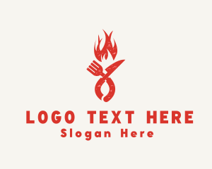 Flaming Grill Fork Knife logo