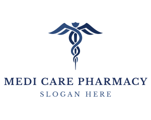 Blue Hospital Caduceus logo