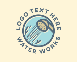 Water Shower Bath logo design