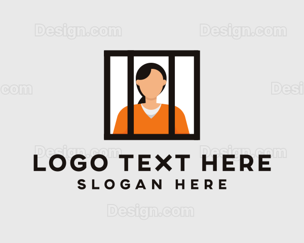 Female Inmate Jail Prison Logo