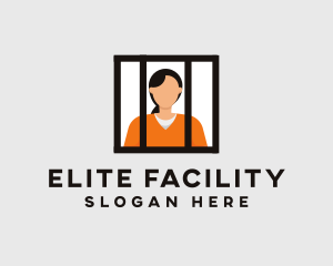 Female Inmate Jail Prison logo design