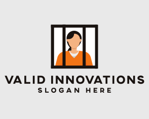 Female Inmate Jail Prison logo design